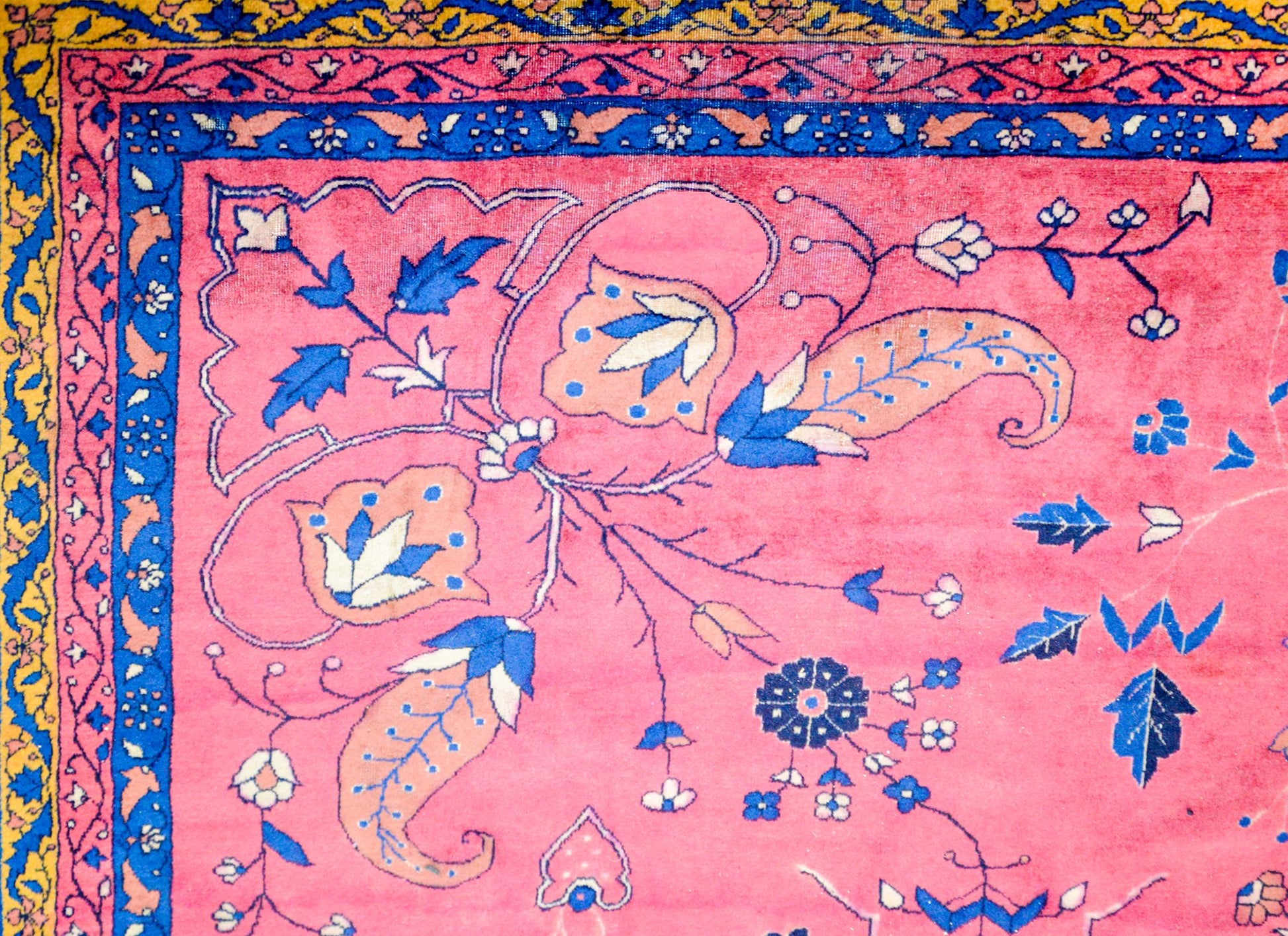 Early 20th Century Palace Size Larestan Rug For Sale