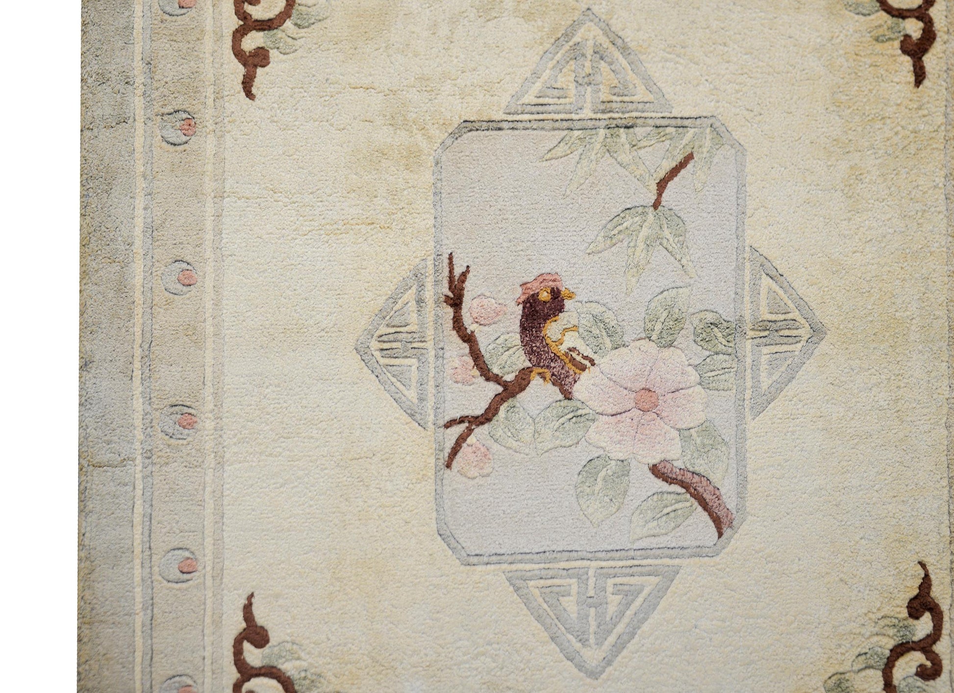 Vintage Chinese Silk Rug For Sale