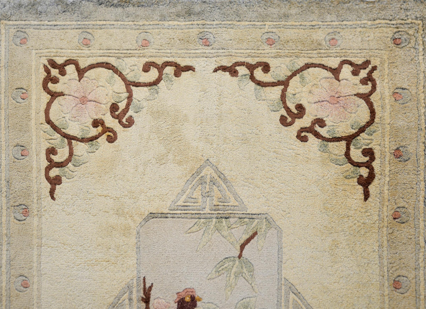 Vintage Chinese Silk Rug For Sale