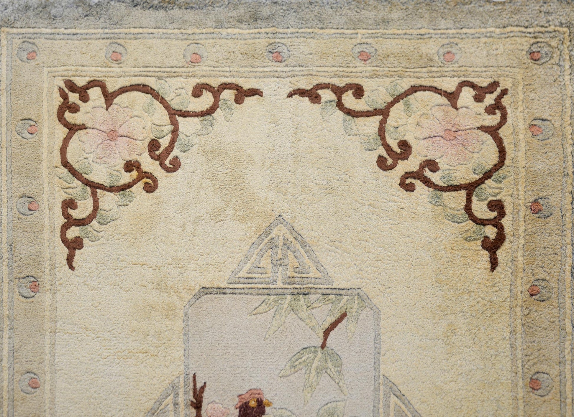 Vintage Chinese Silk Rug For Sale