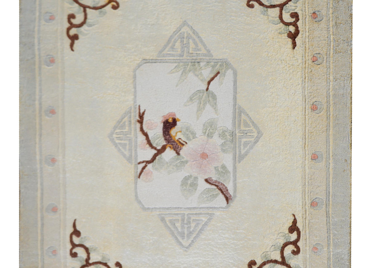 Vintage Chinese Silk Rug For Sale