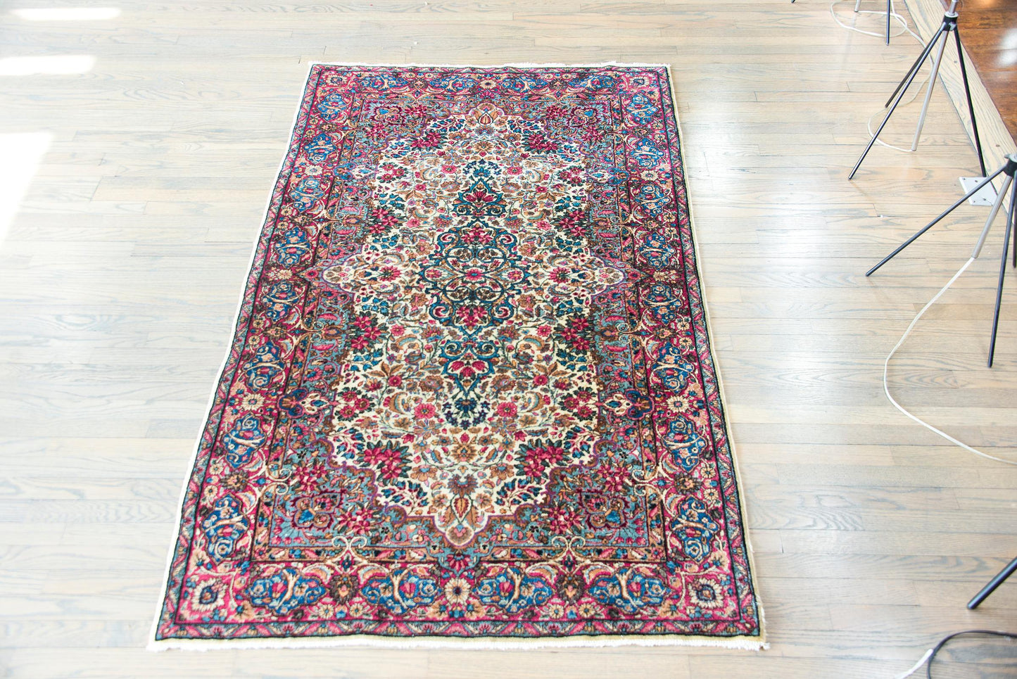 Early 20th Century Persian Kirman Rug For Sale