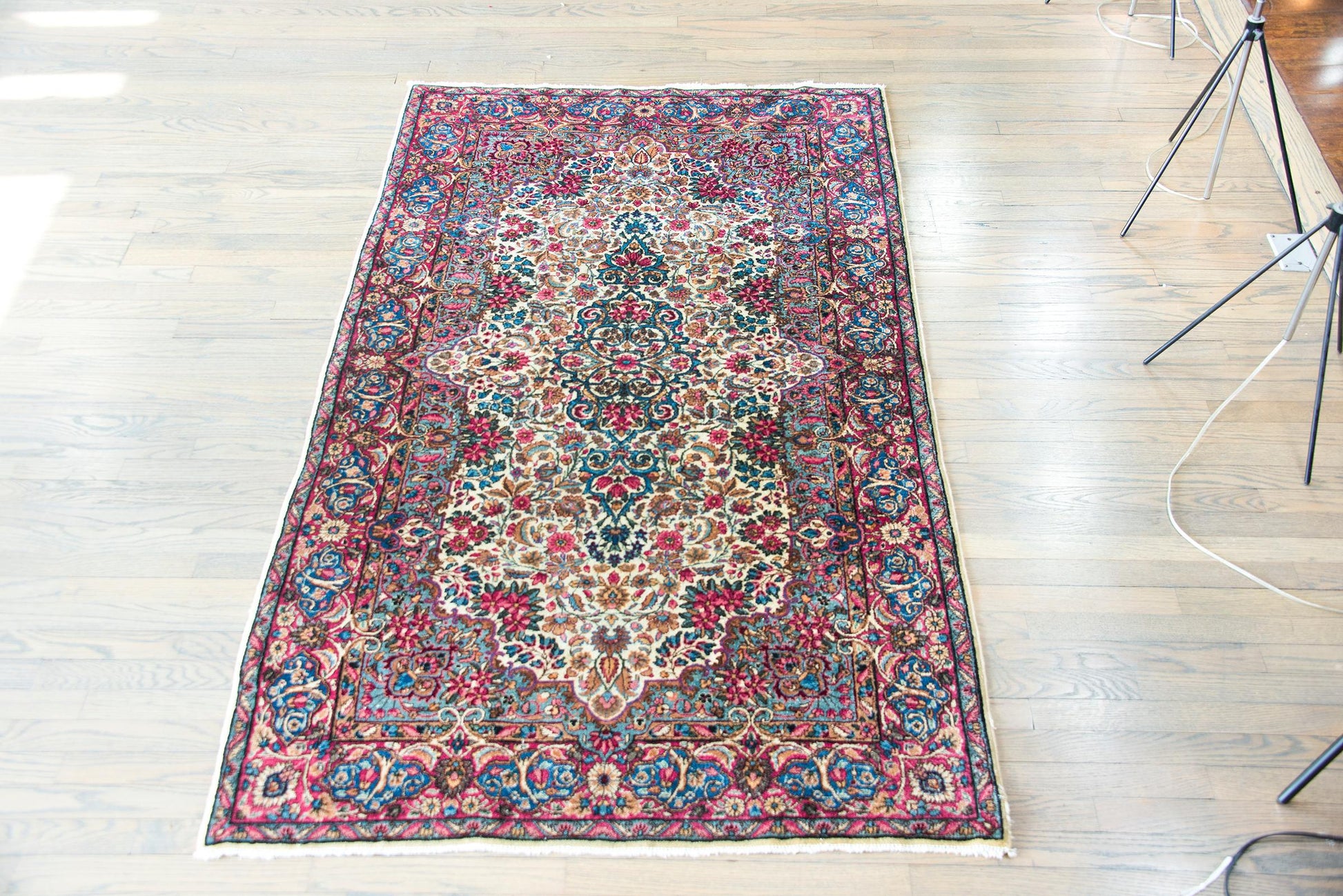 Early 20th Century Persian Kirman Rug For Sale