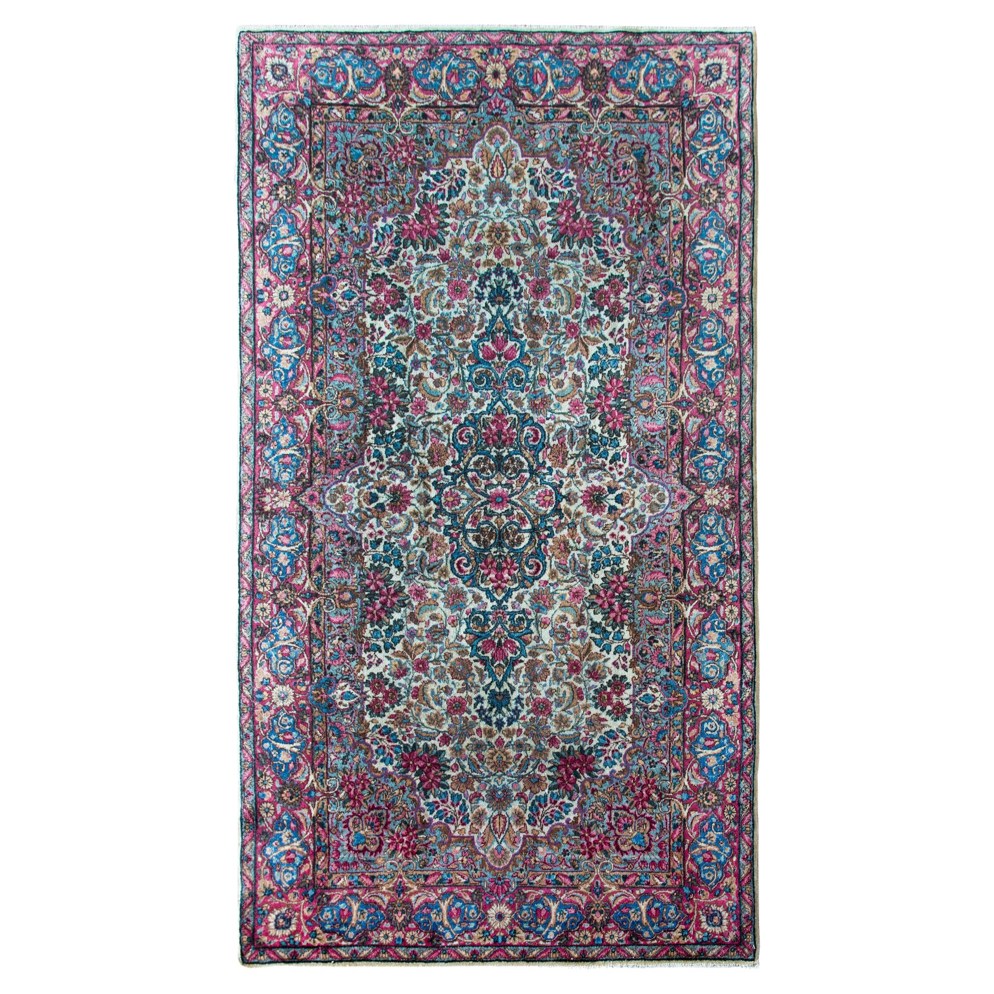 Early 20th Century Persian Kirman Rug For Sale