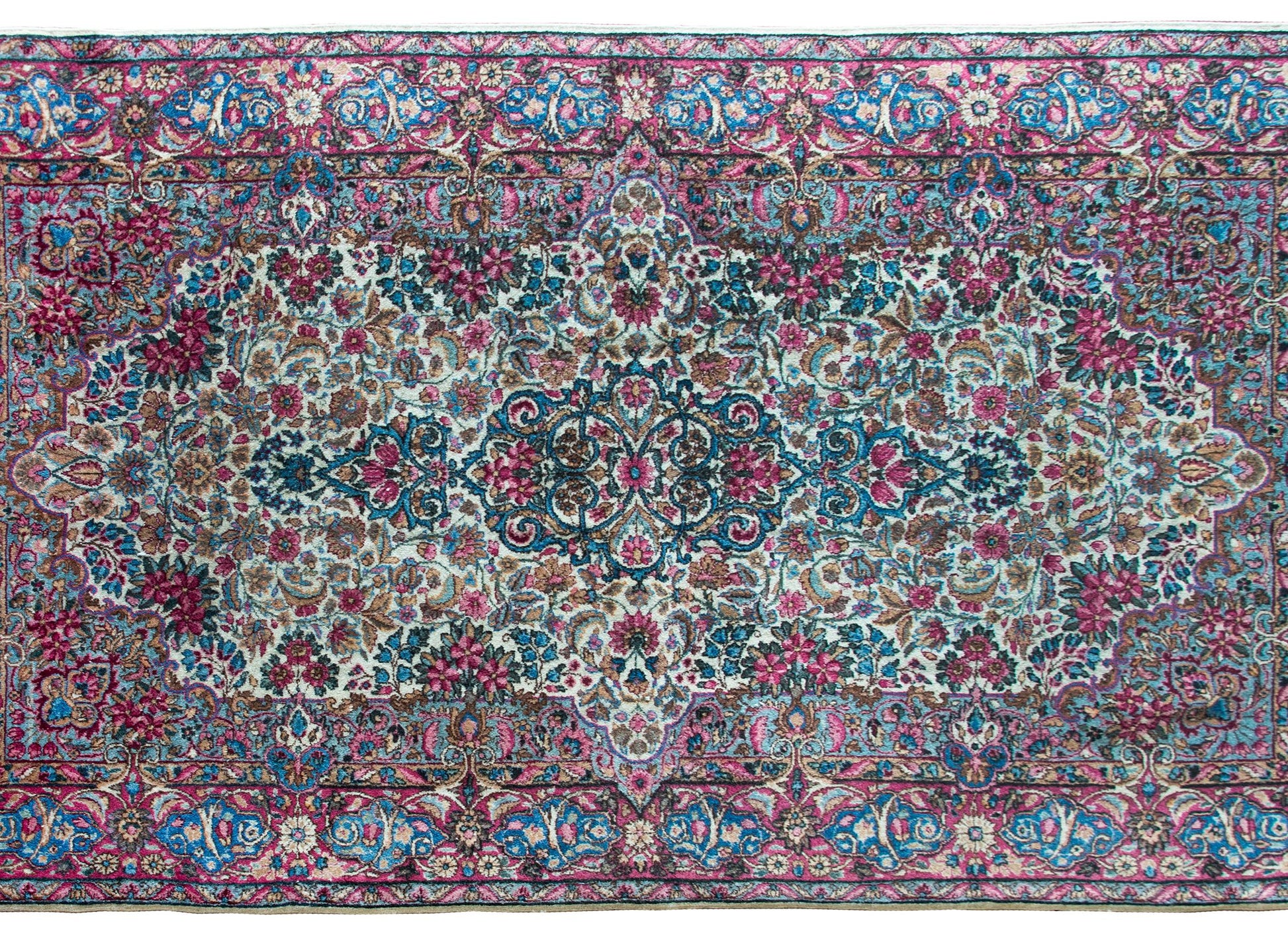 Early 20th Century Persian Kirman Rug For Sale