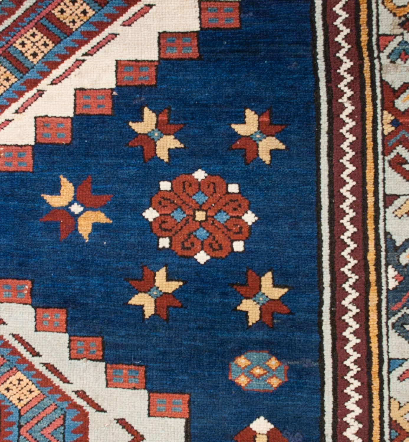 Unique Mid-20th Century Kazak Rug For Sale