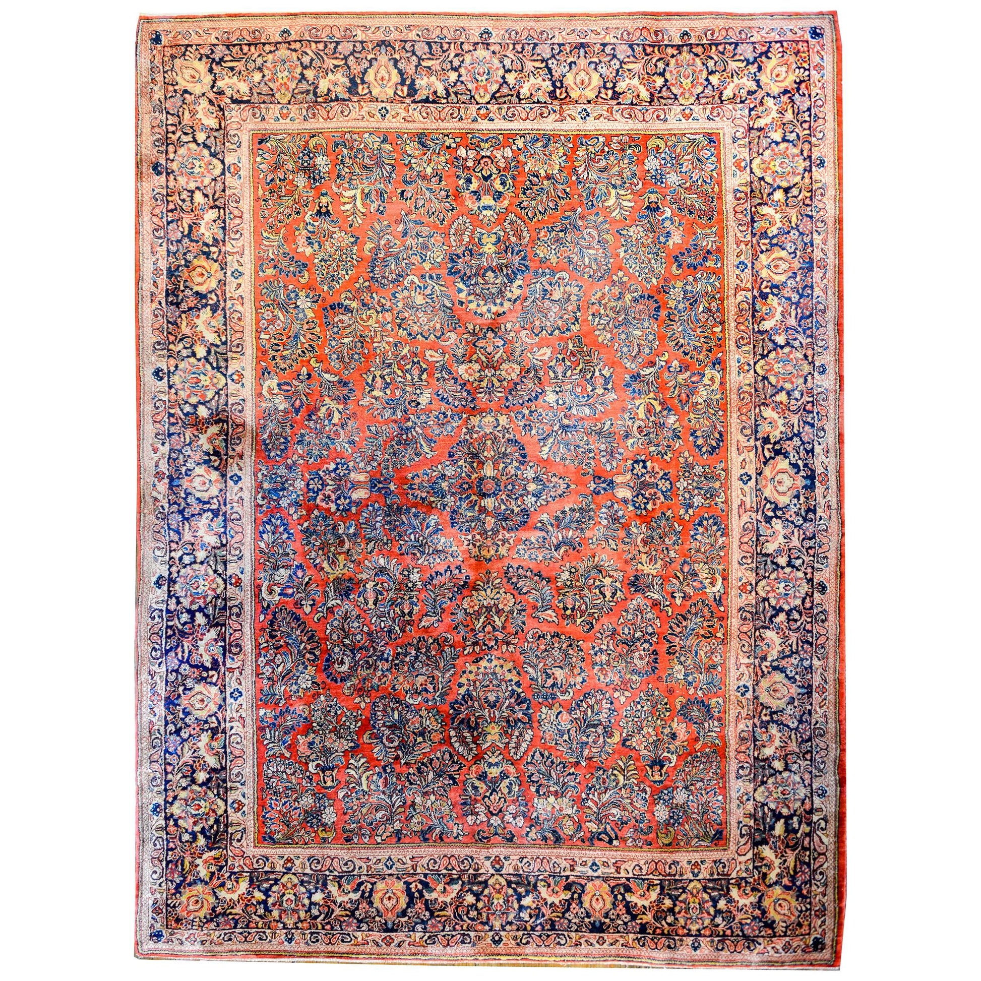 Wonderful Early 20th Century Sarouk Rug For Sale