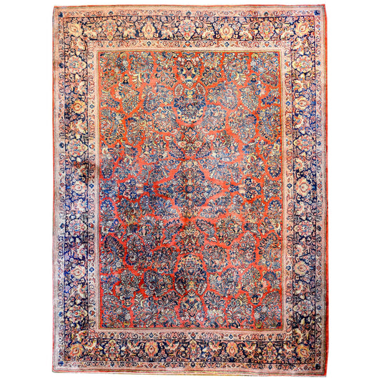 Wonderful Early 20th Century Sarouk Rug For Sale