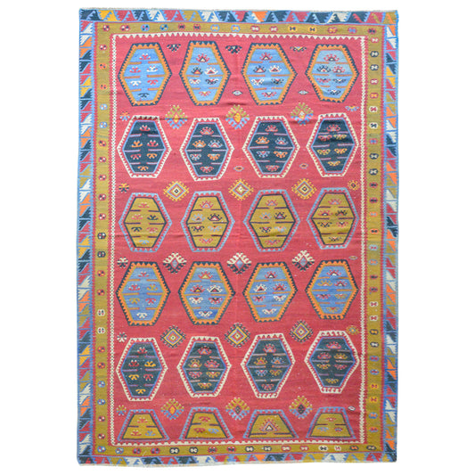 Vintage Anatolian Turkish Kilim Rug For Sale