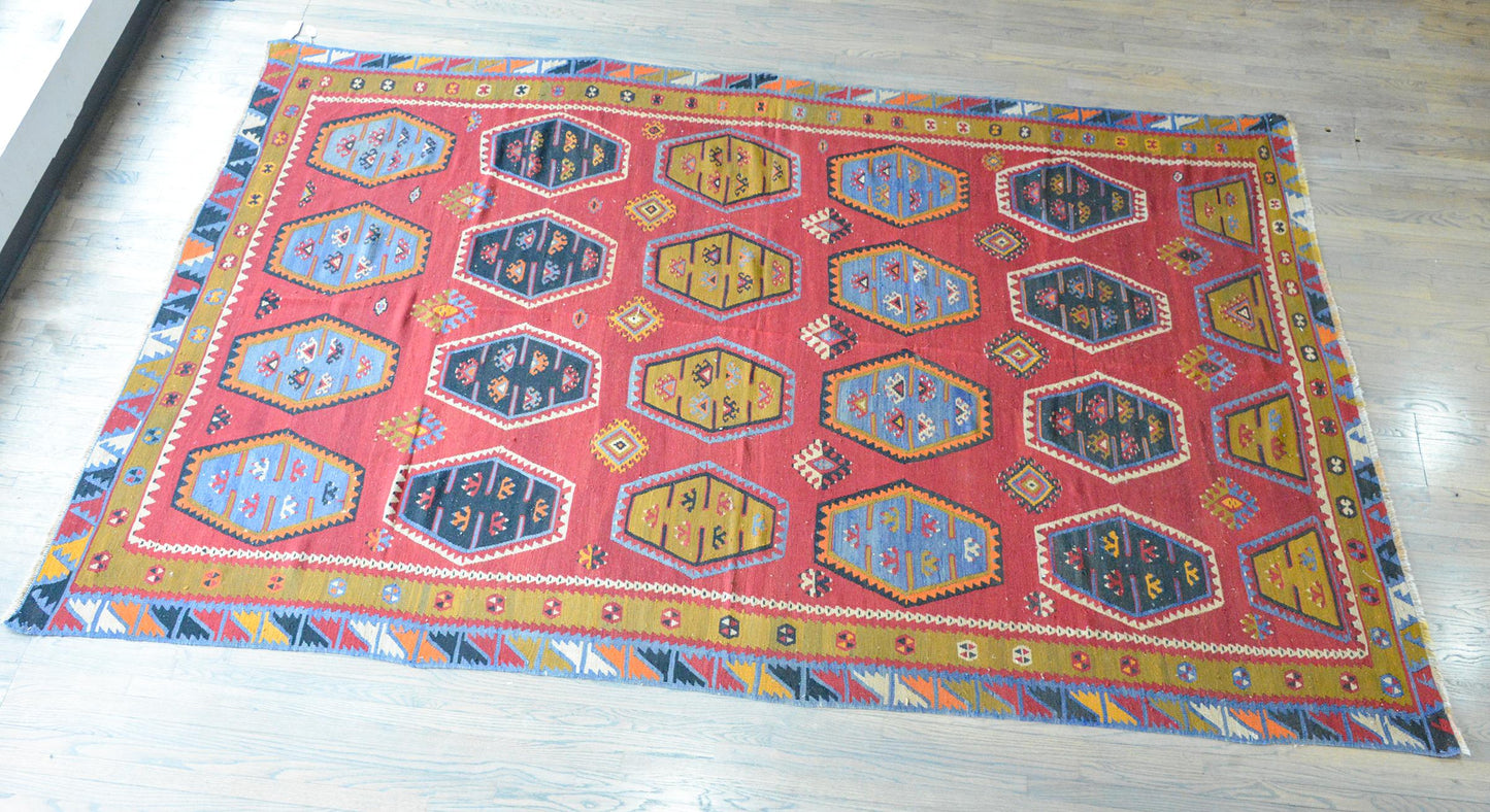 Vintage Anatolian Turkish Kilim Rug For Sale