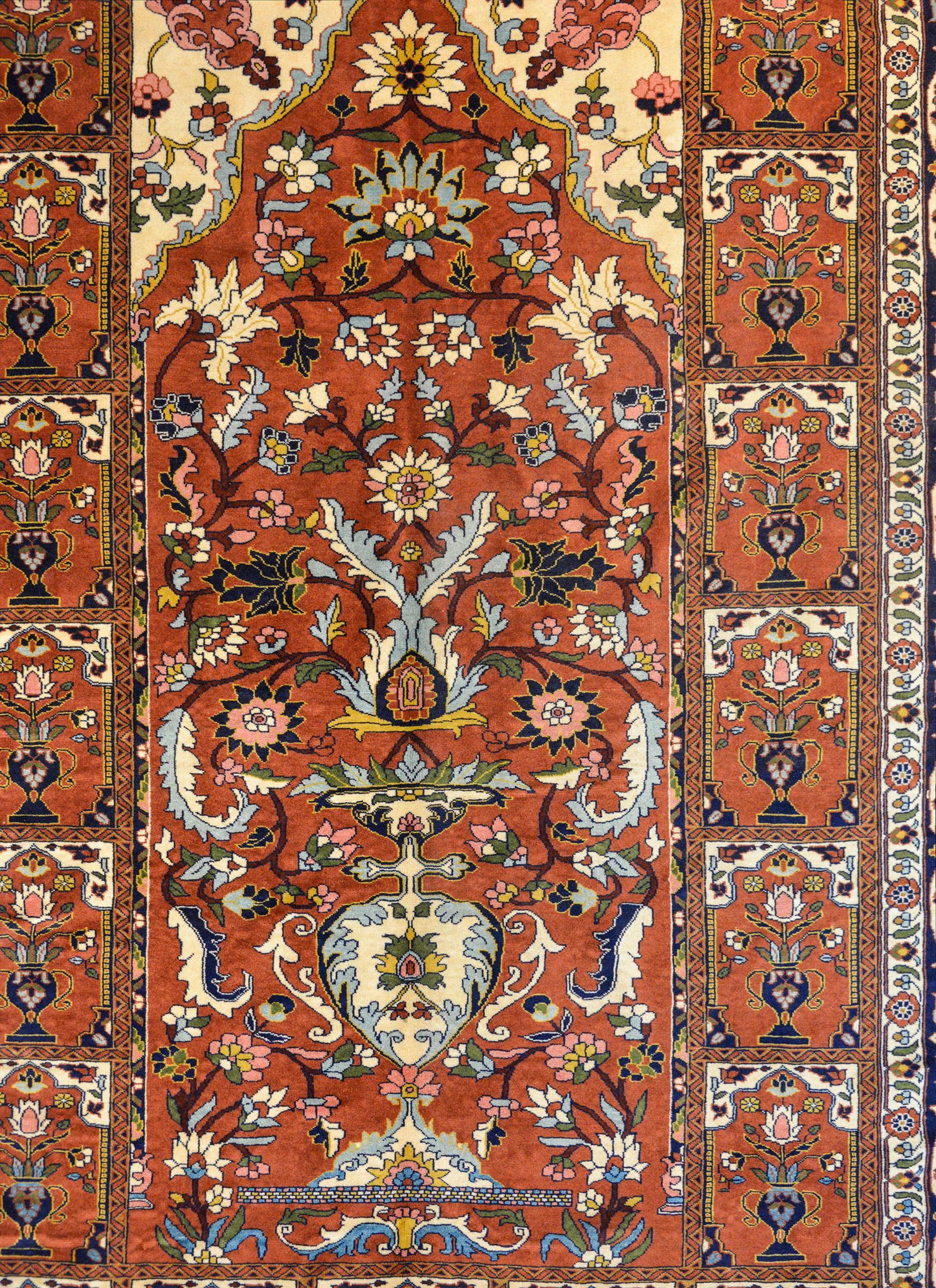Vintage Sarakhs Tree-of-Life Rug For Sale