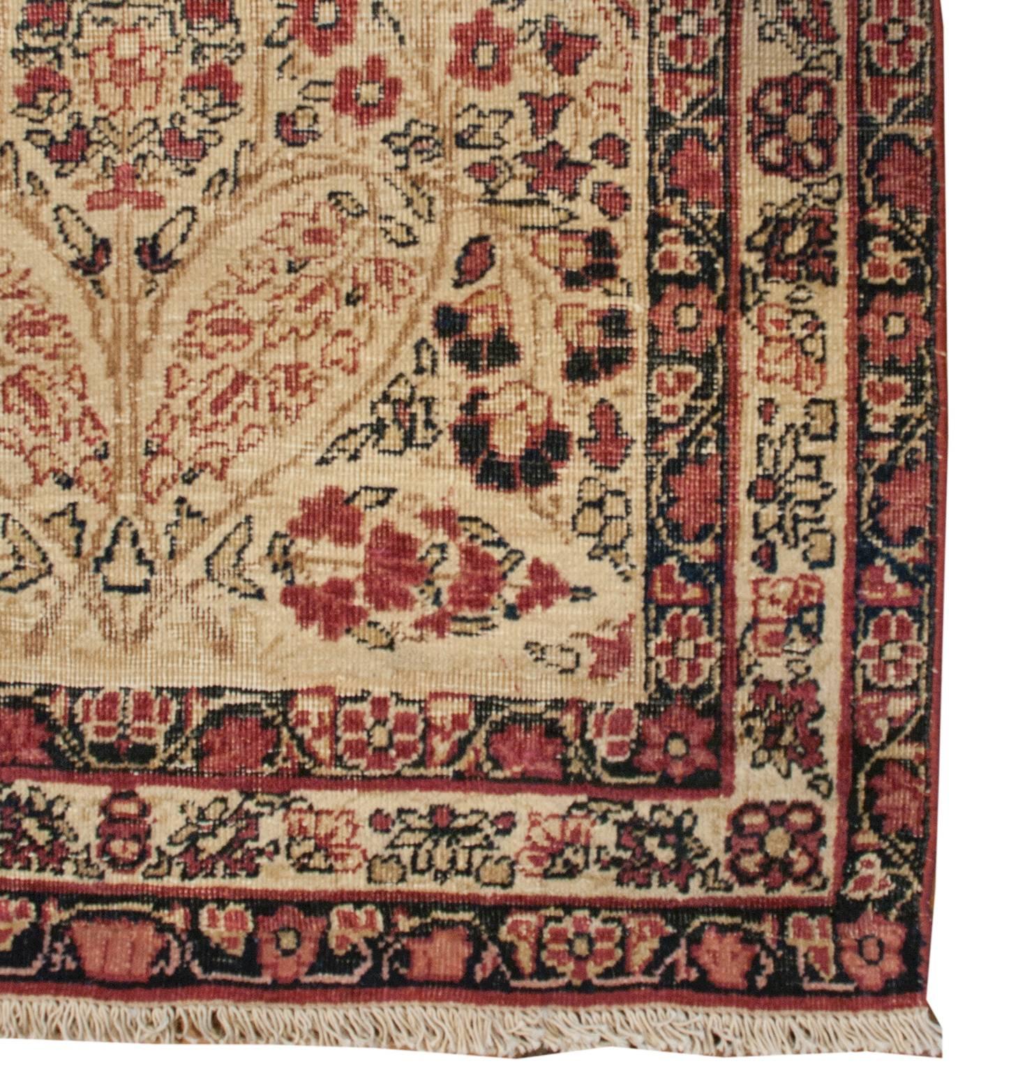19th Century Lavar Kirman Prayer Rug For Sale