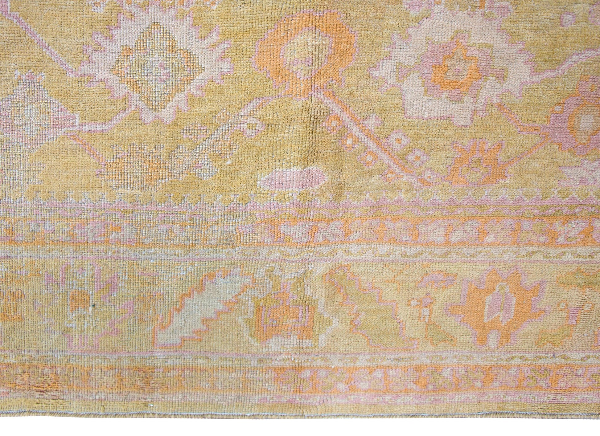 Early 20th Century Turkish Oushak Rug For Sale