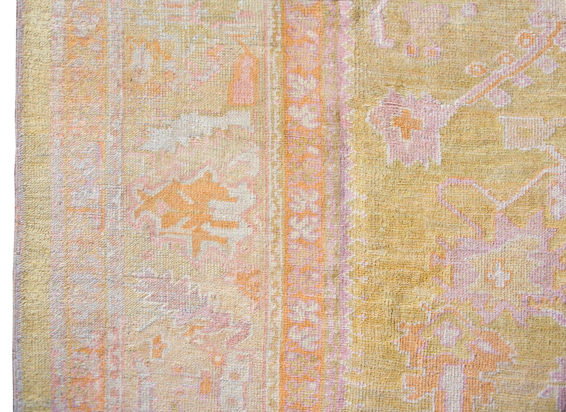 Early 20th Century Turkish Oushak Rug For Sale
