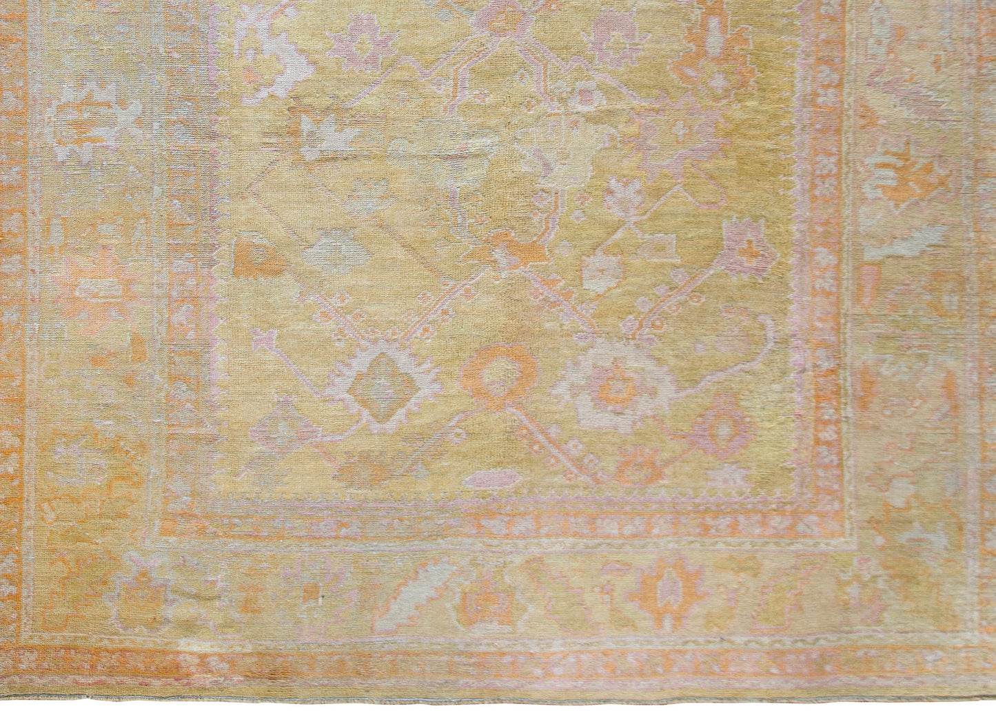 Early 20th Century Turkish Oushak Rug For Sale