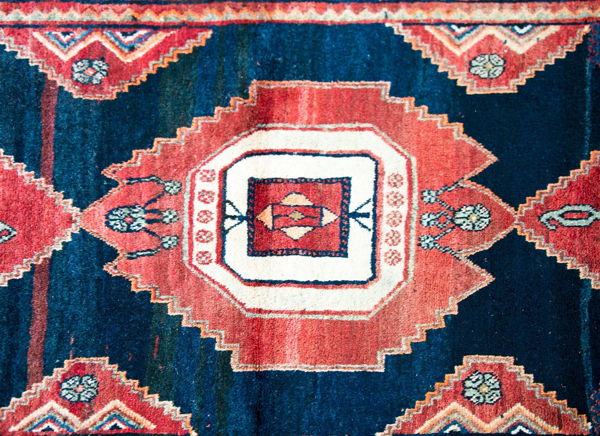 Vintage Persian Mazleghan Rug For Sale
