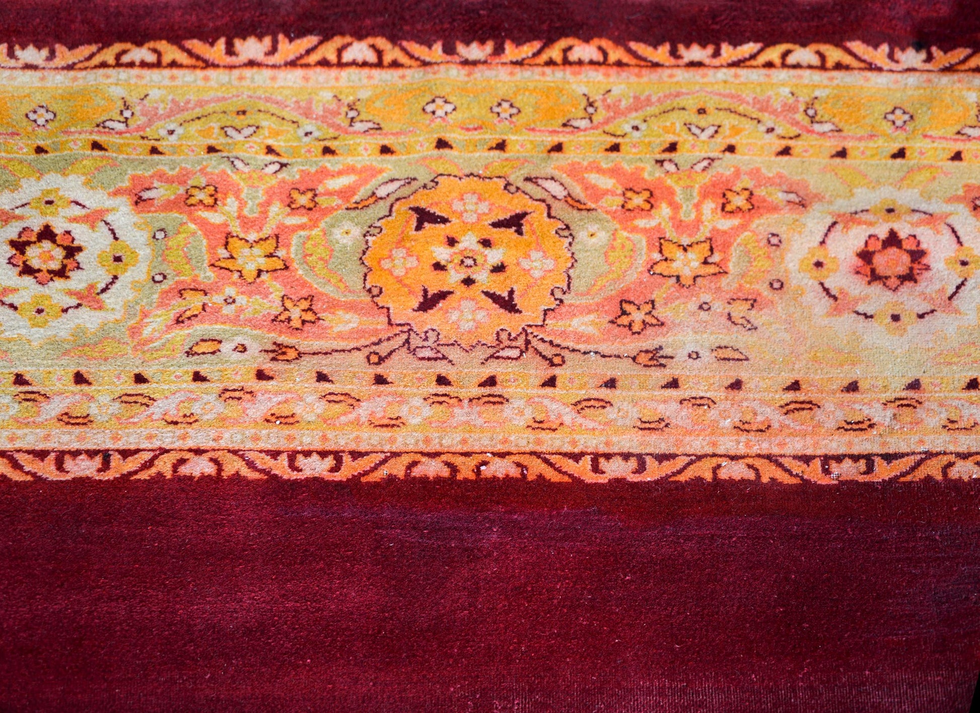 Early 20th Century Indian Agra Rug For Sale