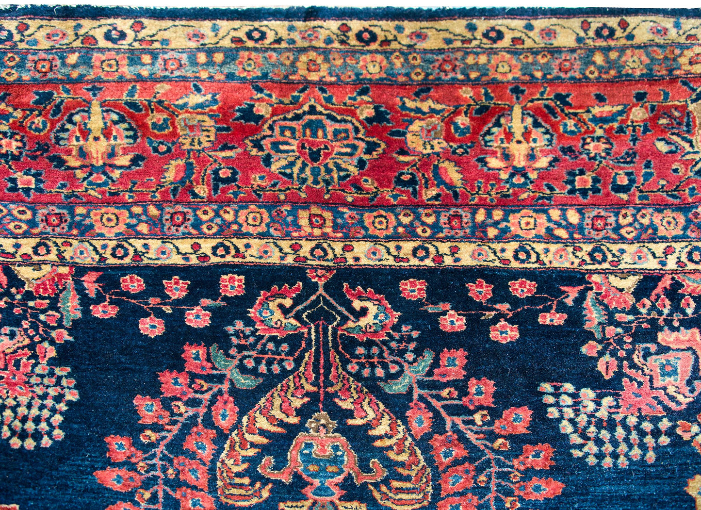Early 20th Century Persian Sarouk Mohajeran Rug For Sale