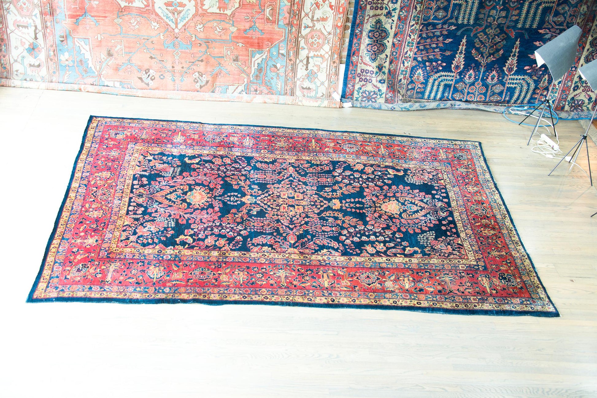 Early 20th Century Persian Sarouk Mohajeran Rug For Sale