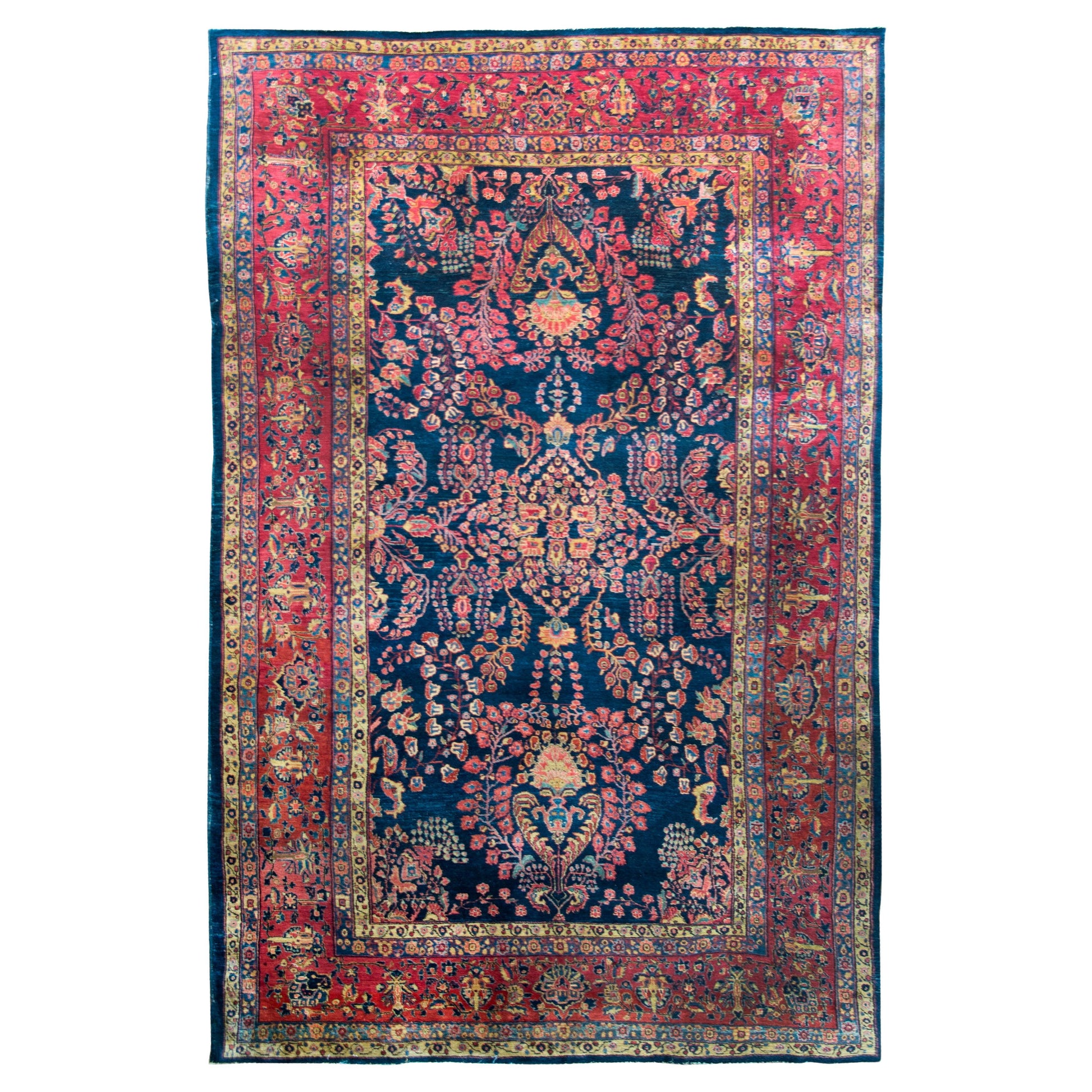 Early 20th Century Persian Sarouk Mohajeran Rug For Sale