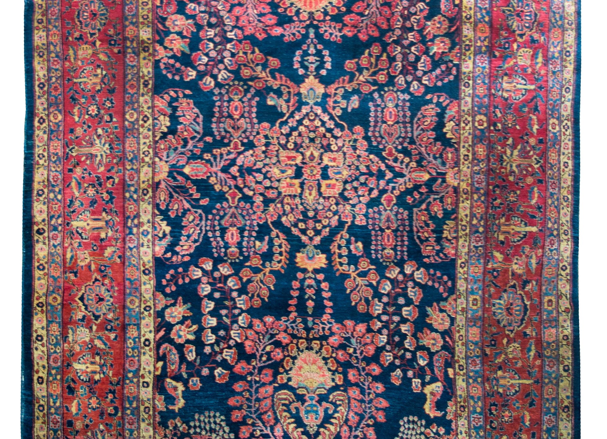 Early 20th Century Persian Sarouk Mohajeran Rug For Sale