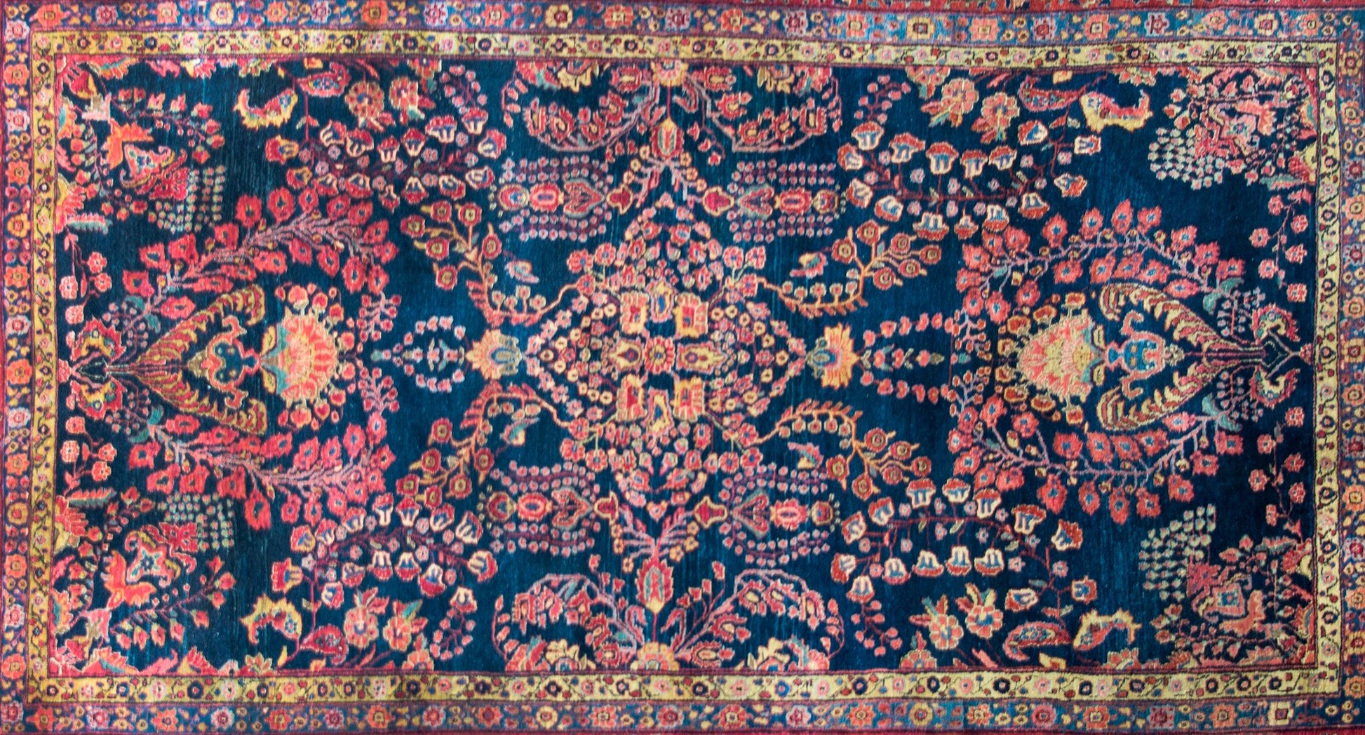 Early 20th Century Persian Sarouk Mohajeran Rug For Sale