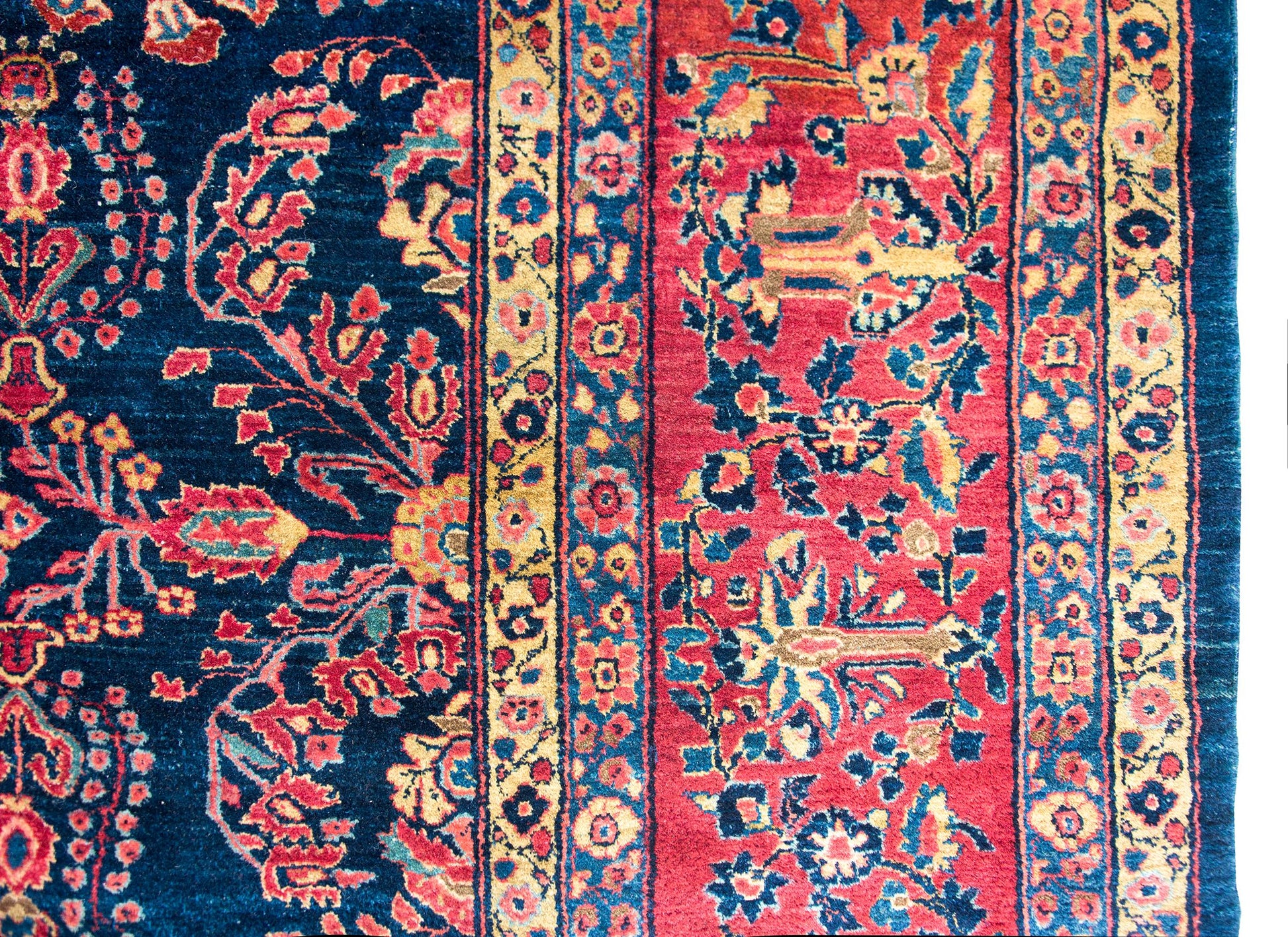 Early 20th Century Persian Sarouk Mohajeran Rug For Sale