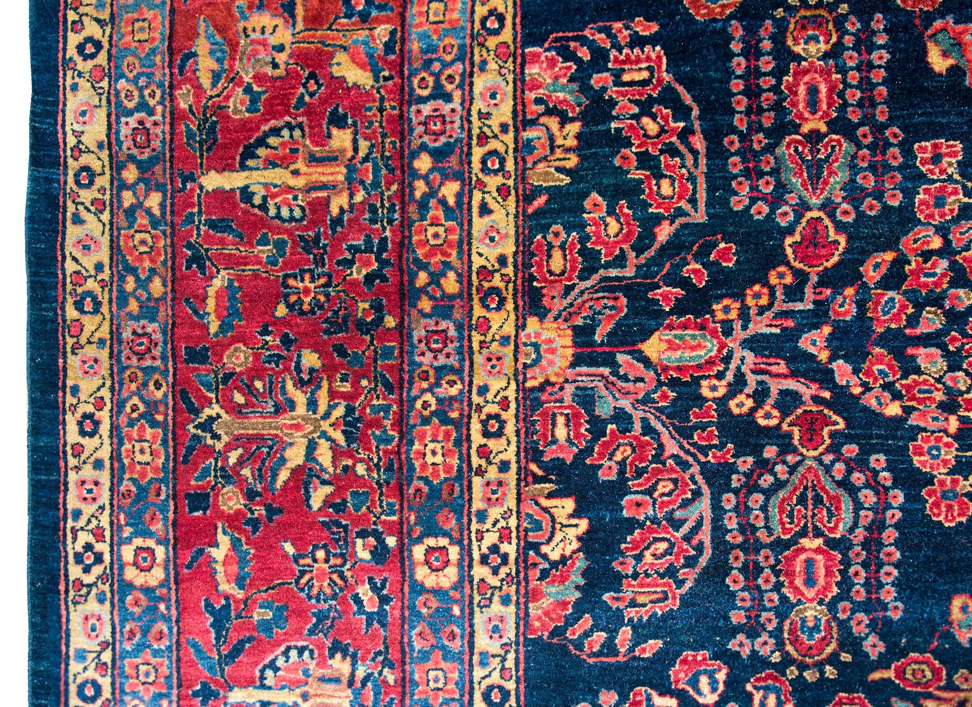 Early 20th Century Persian Sarouk Mohajeran Rug For Sale