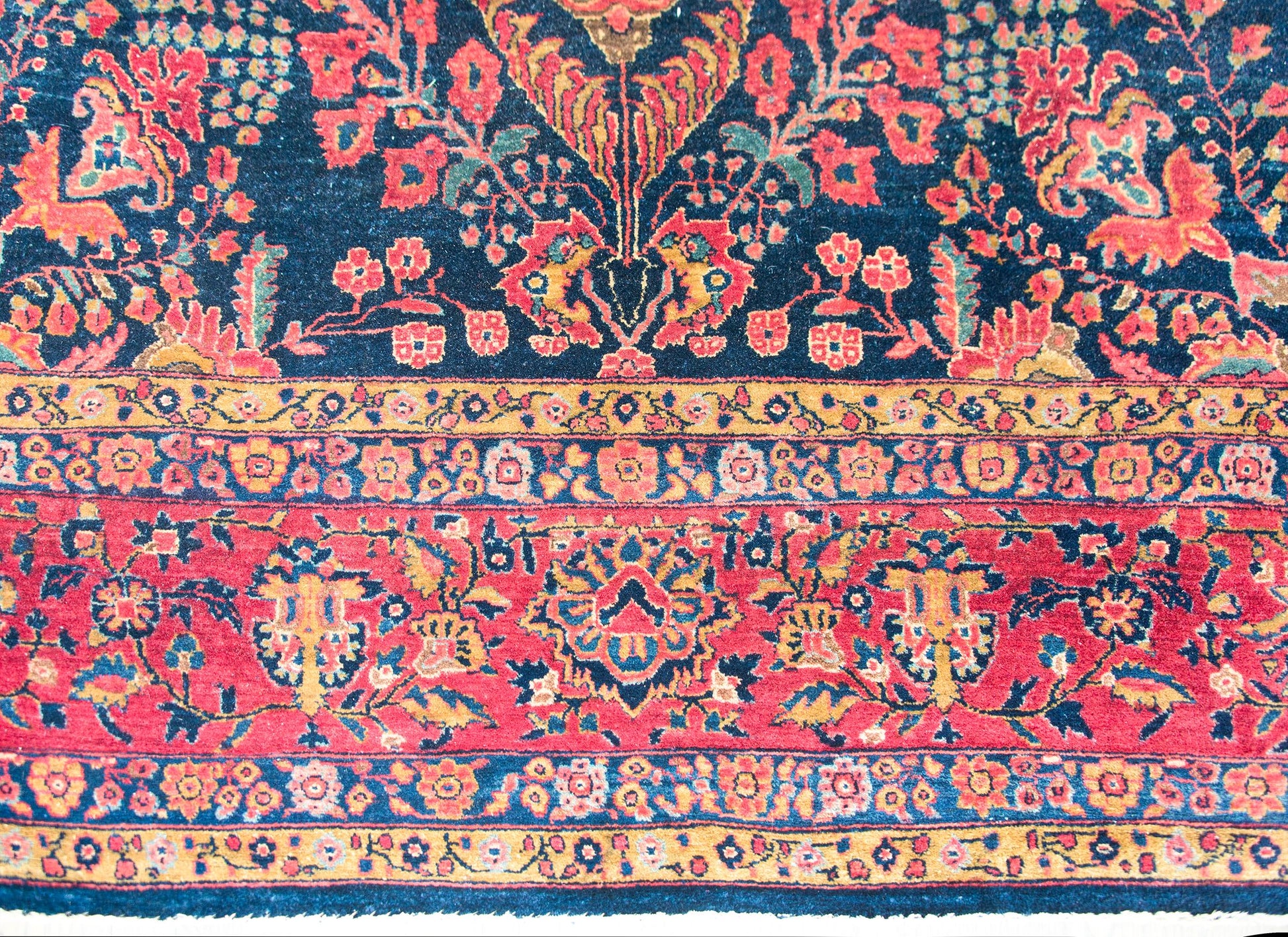 Early 20th Century Persian Sarouk Mohajeran Rug For Sale