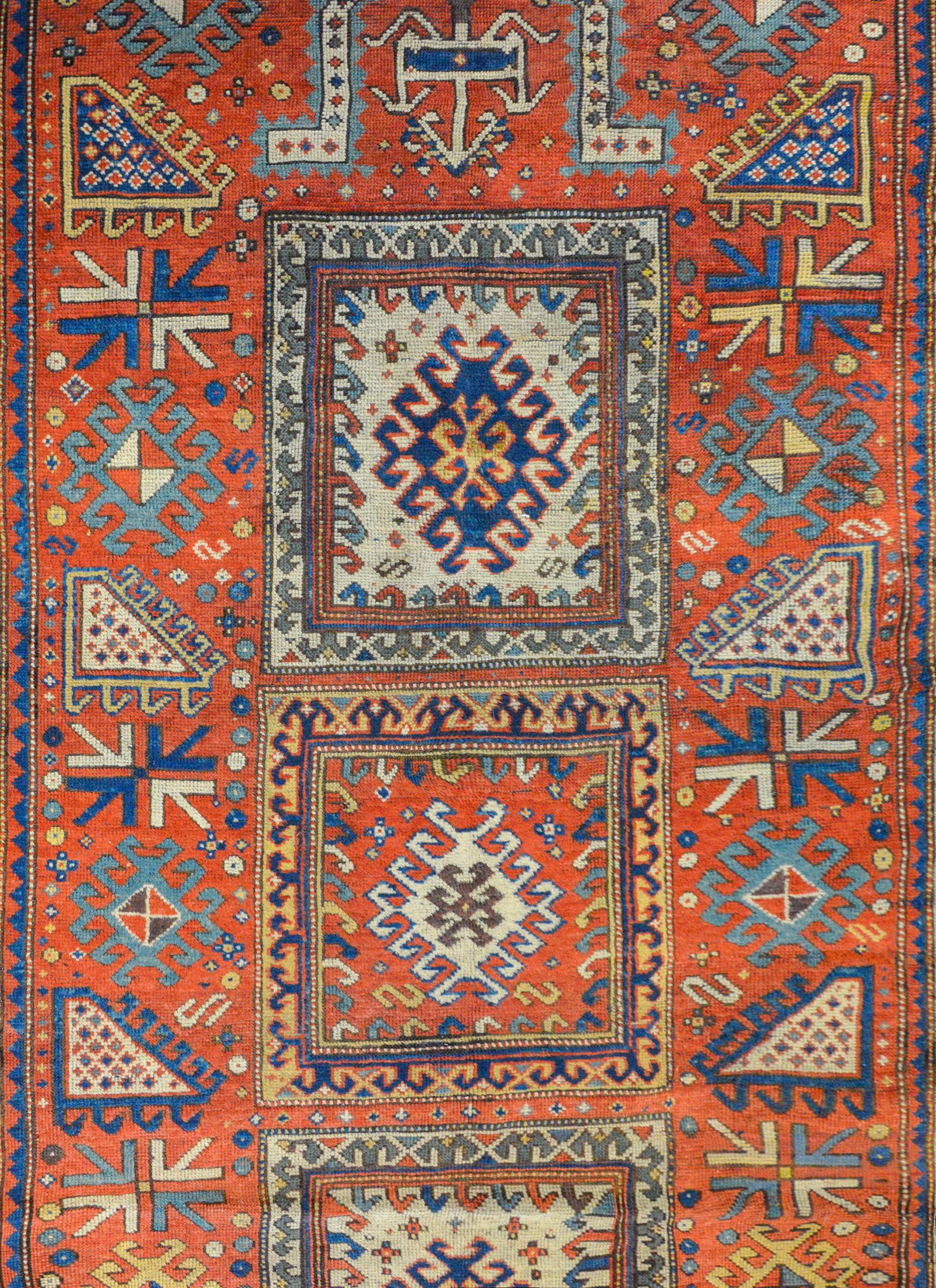 Extraordinary Late 19th Century Kazak Rug For Sale