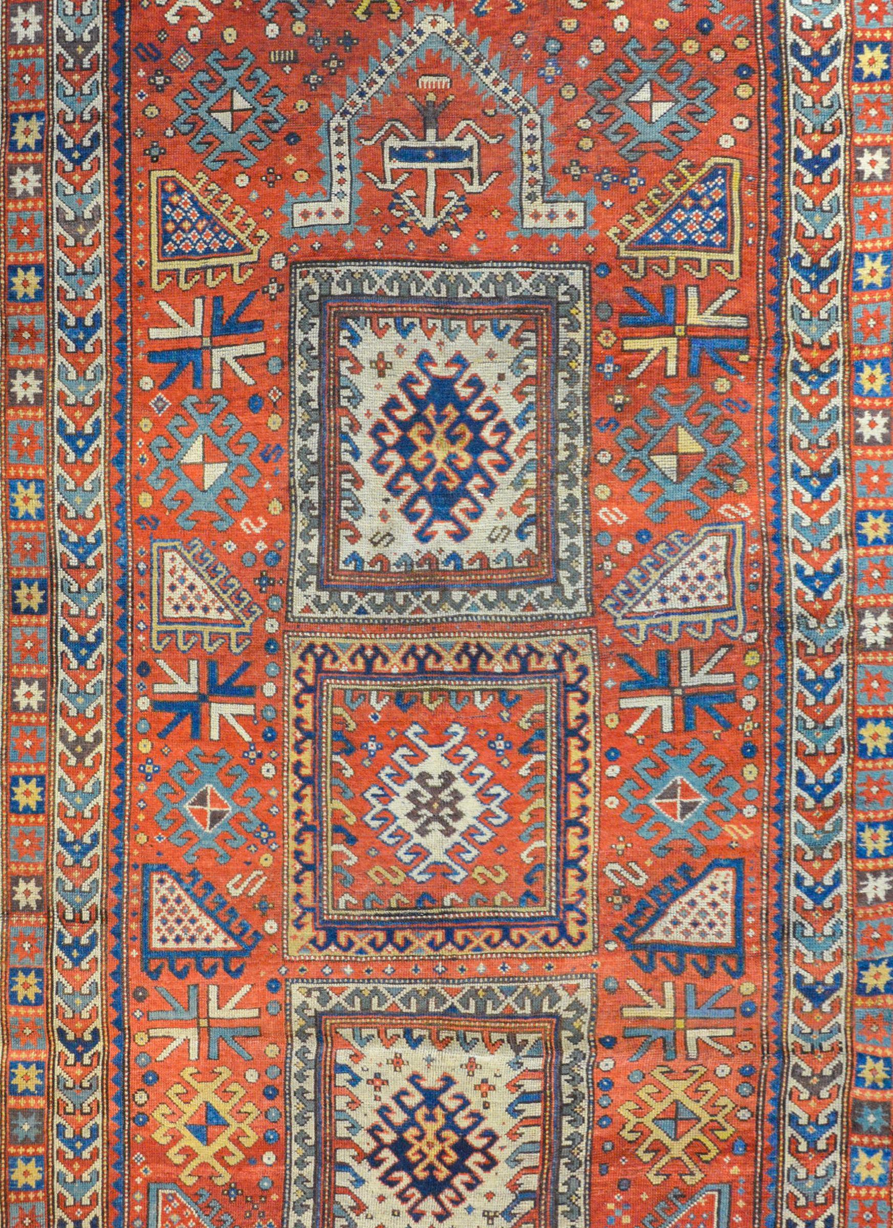 Extraordinary Late 19th Century Kazak Rug For Sale