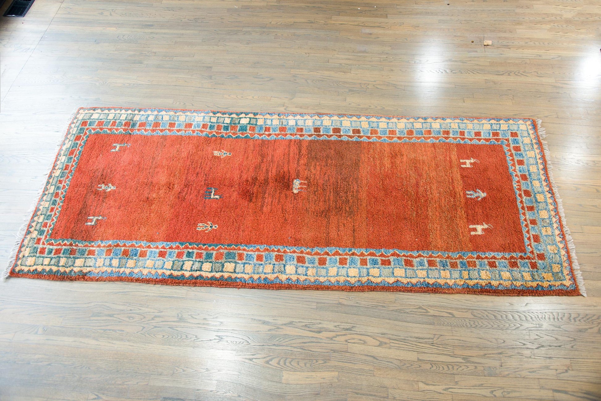 Vintage Persian Gabbeh Runner For Sale