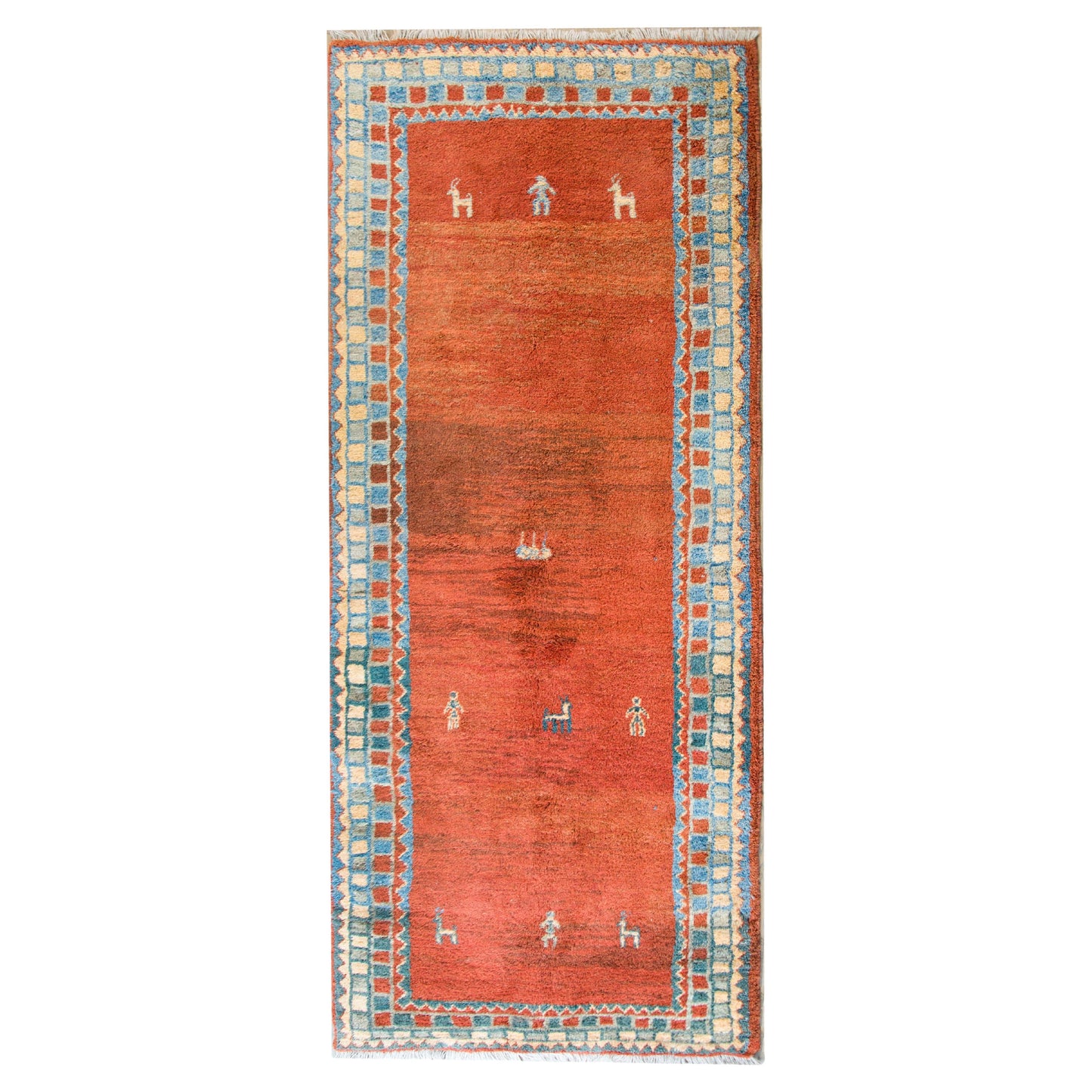 Vintage Persian Gabbeh Runner For Sale