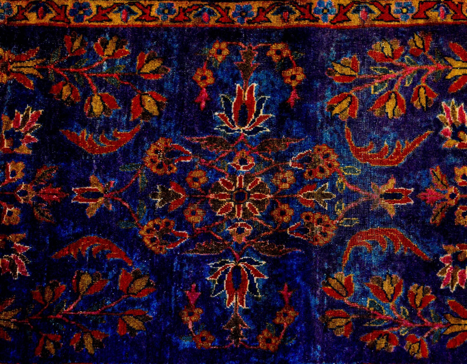 Early 20th Century Yazd Rug For Sale