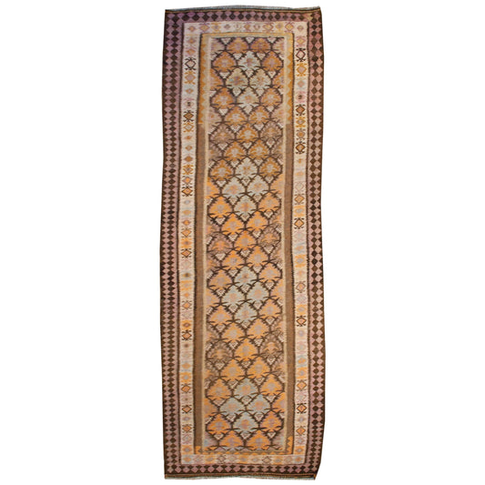 Fantastic Early 20th Century Qazvin Kilim Runner For Sale