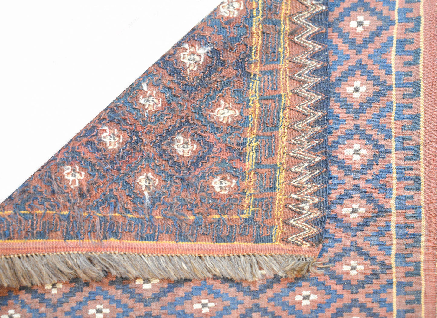 Fantastic Vintage Baluch Sounak Rug For Sale