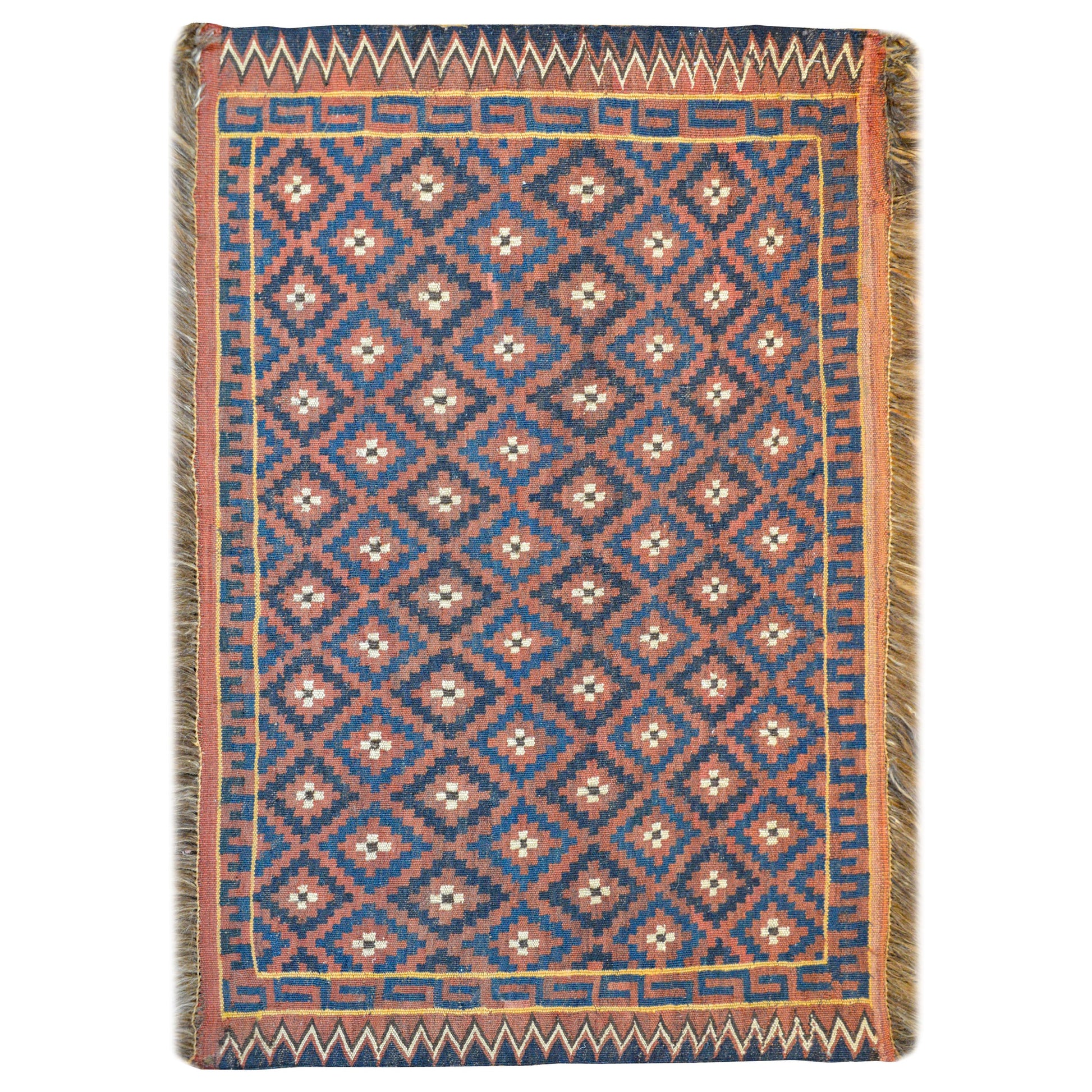 Fantastic Vintage Baluch Sounak Rug For Sale