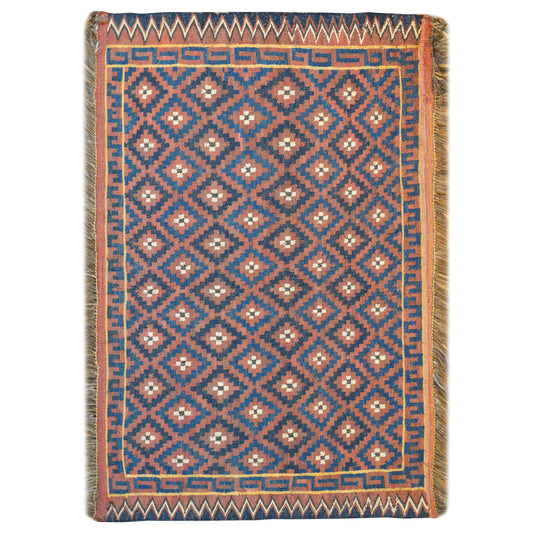 Fantastic Vintage Baluch Sounak Rug For Sale