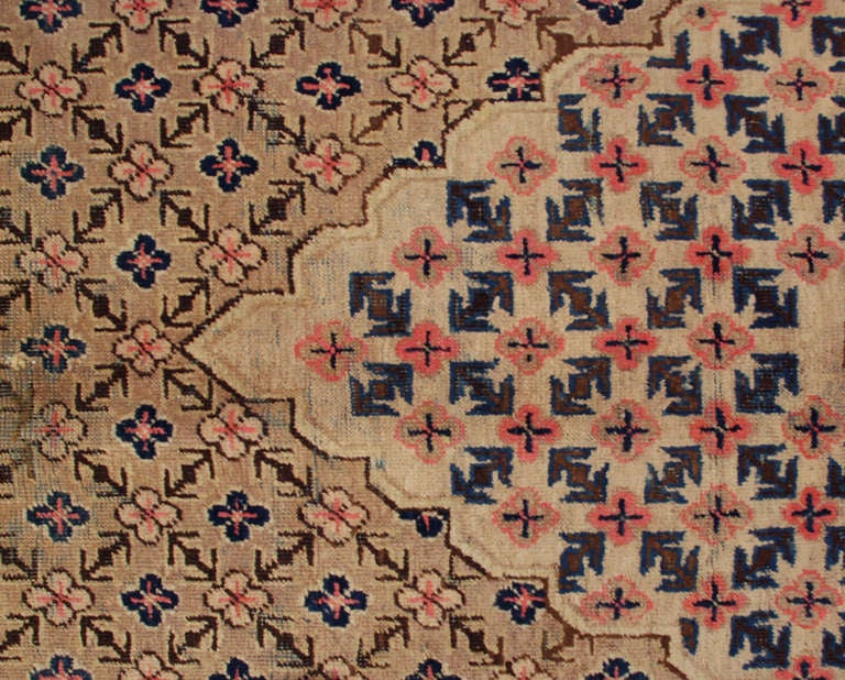 Antique Central Asian Khotan Rug For Sale