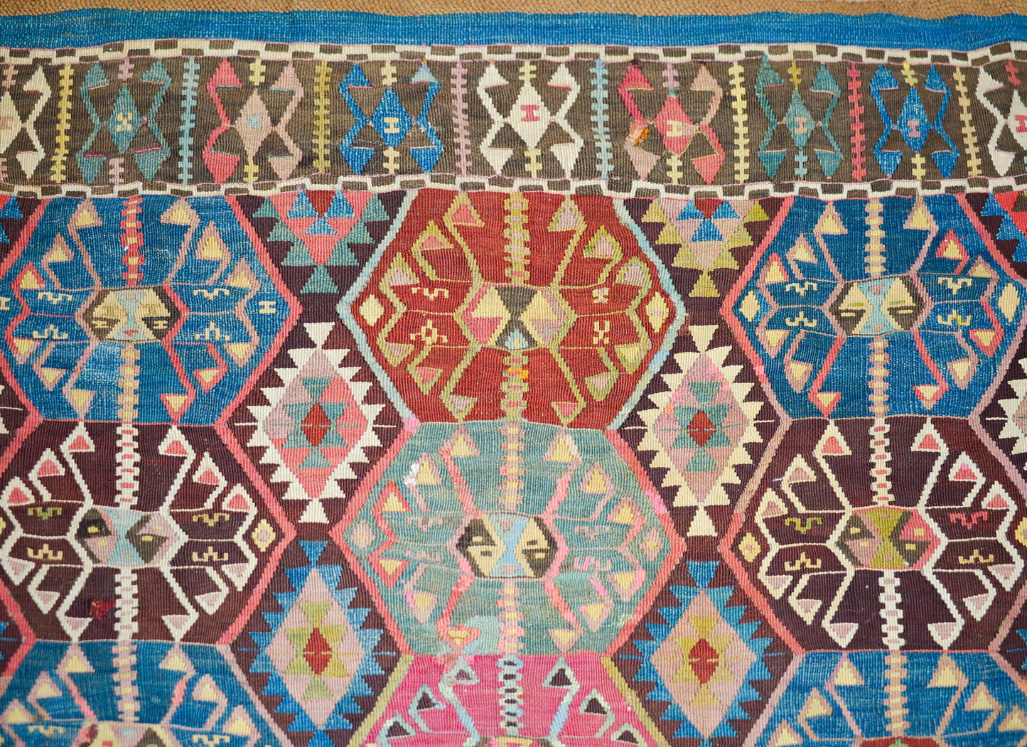 Early 20th Century Turkish Konya Kilim Runner For Sale
