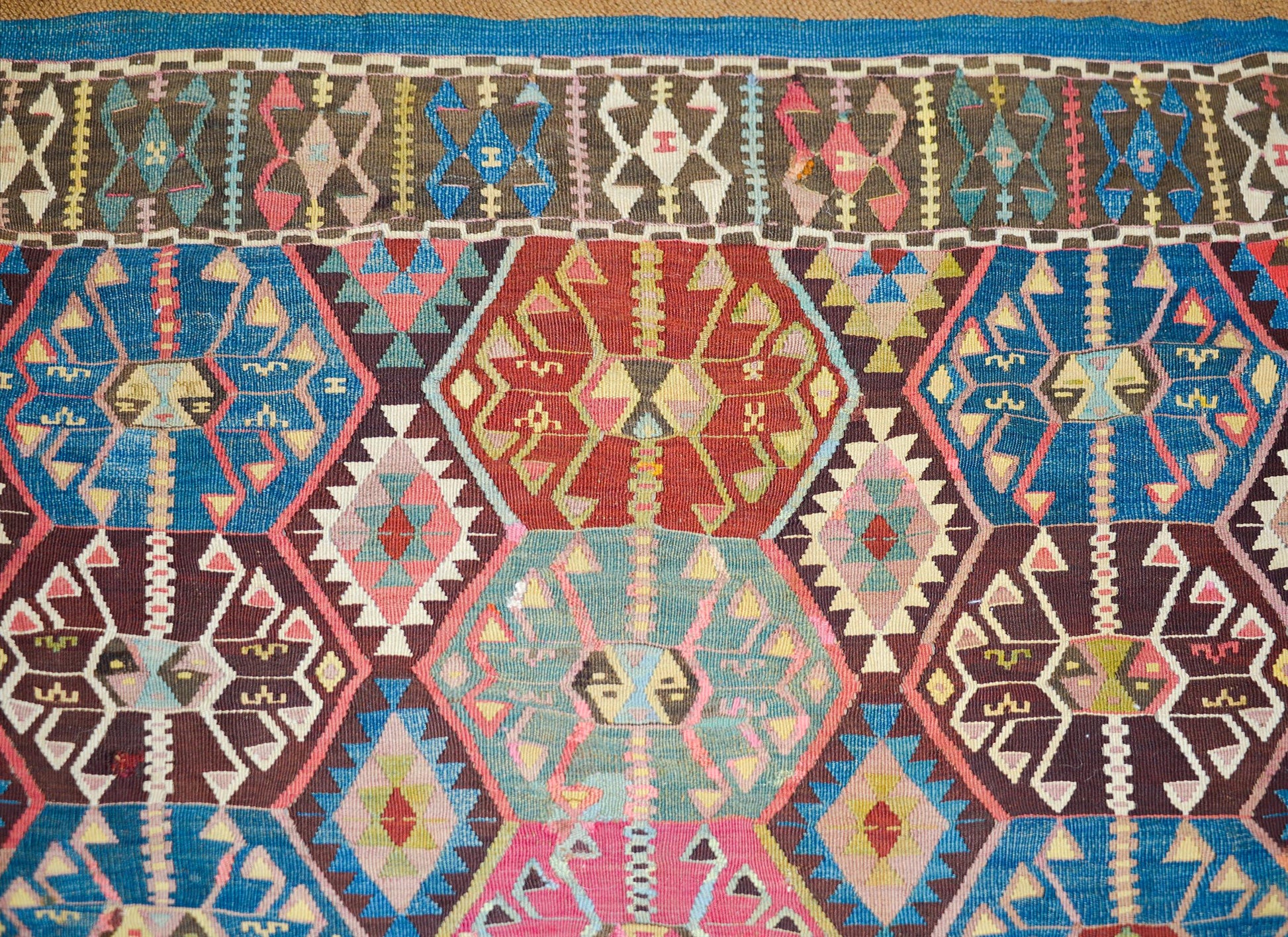 Early 20th Century Turkish Konya Kilim Runner For Sale