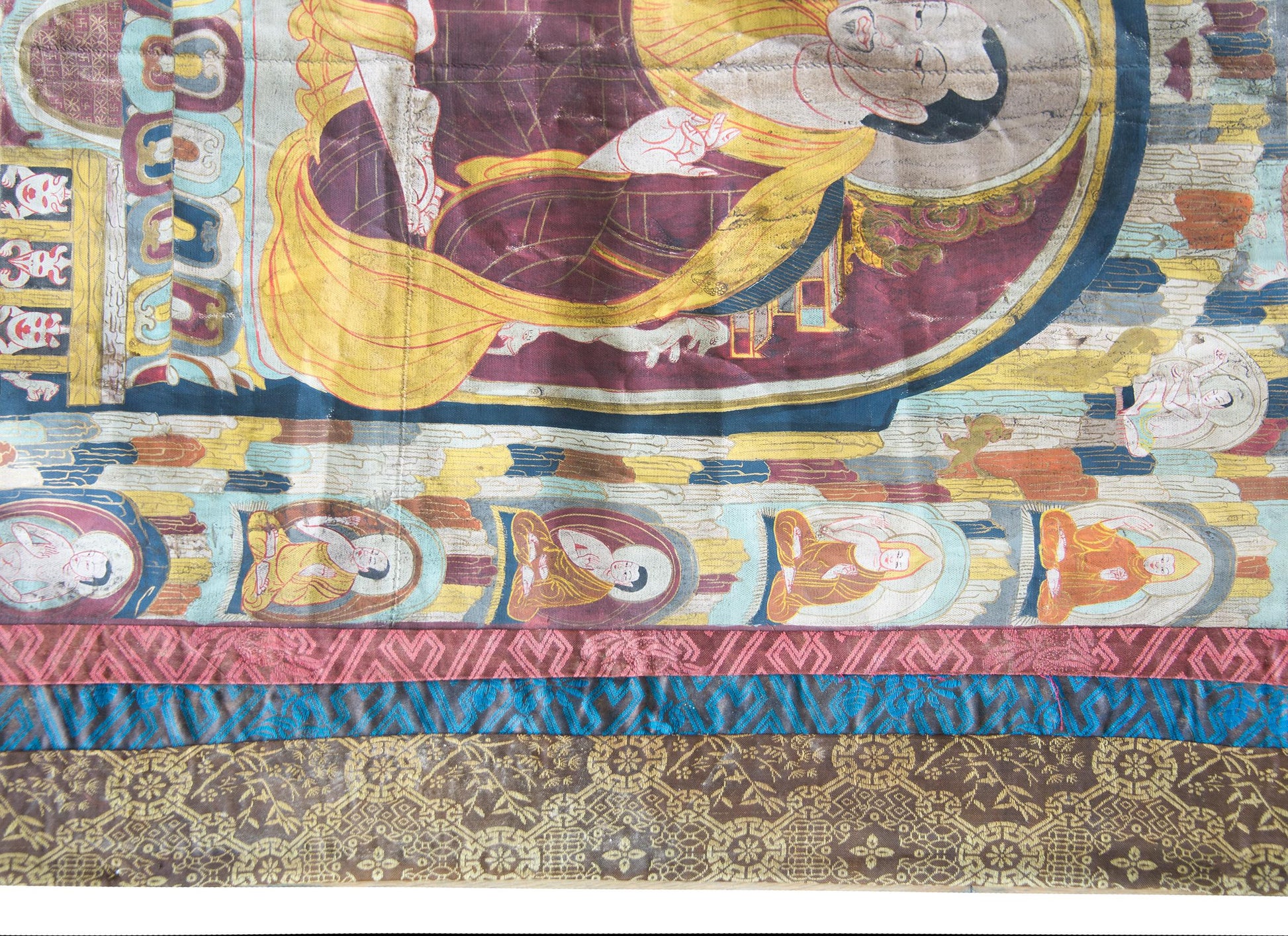 Late 19th Century Thangka with the Portrait of a Tibetan Monk  For Sale