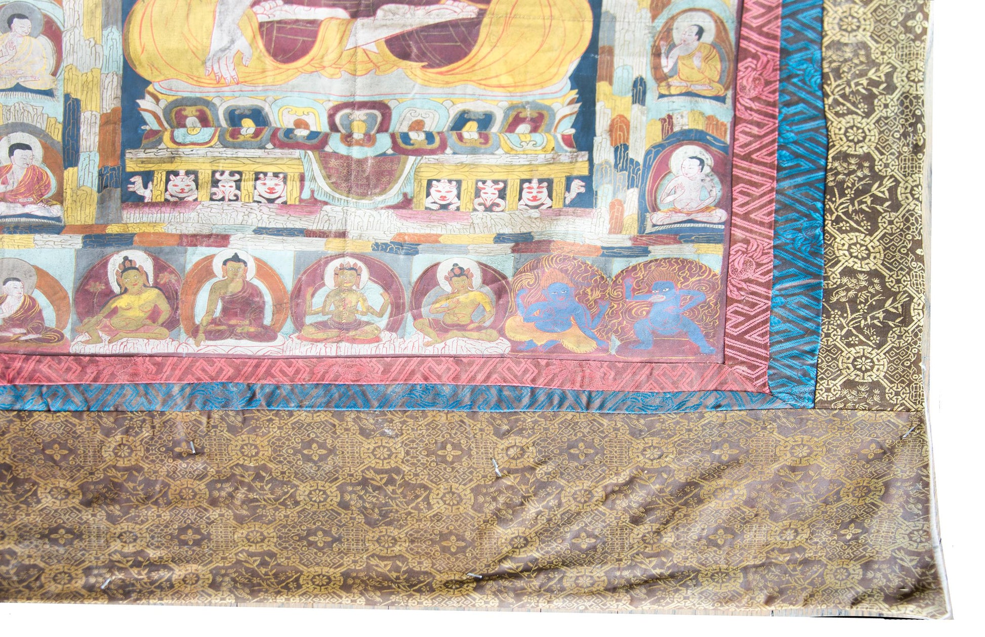 Late 19th Century Thangka with the Portrait of a Tibetan Monk  For Sale