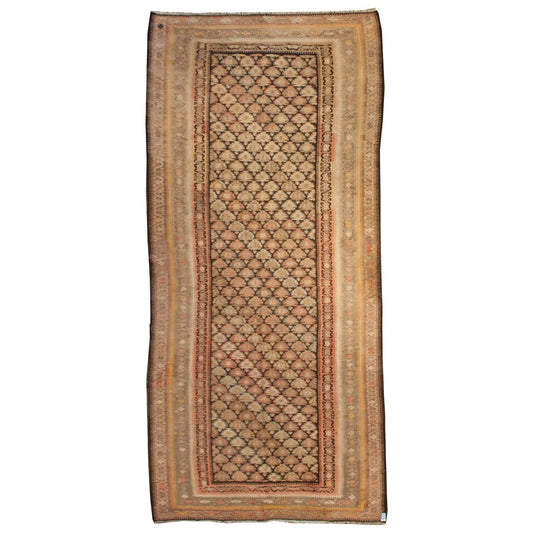 Exceptional Early 20th Century Qazvin Kilim Runner For Sale