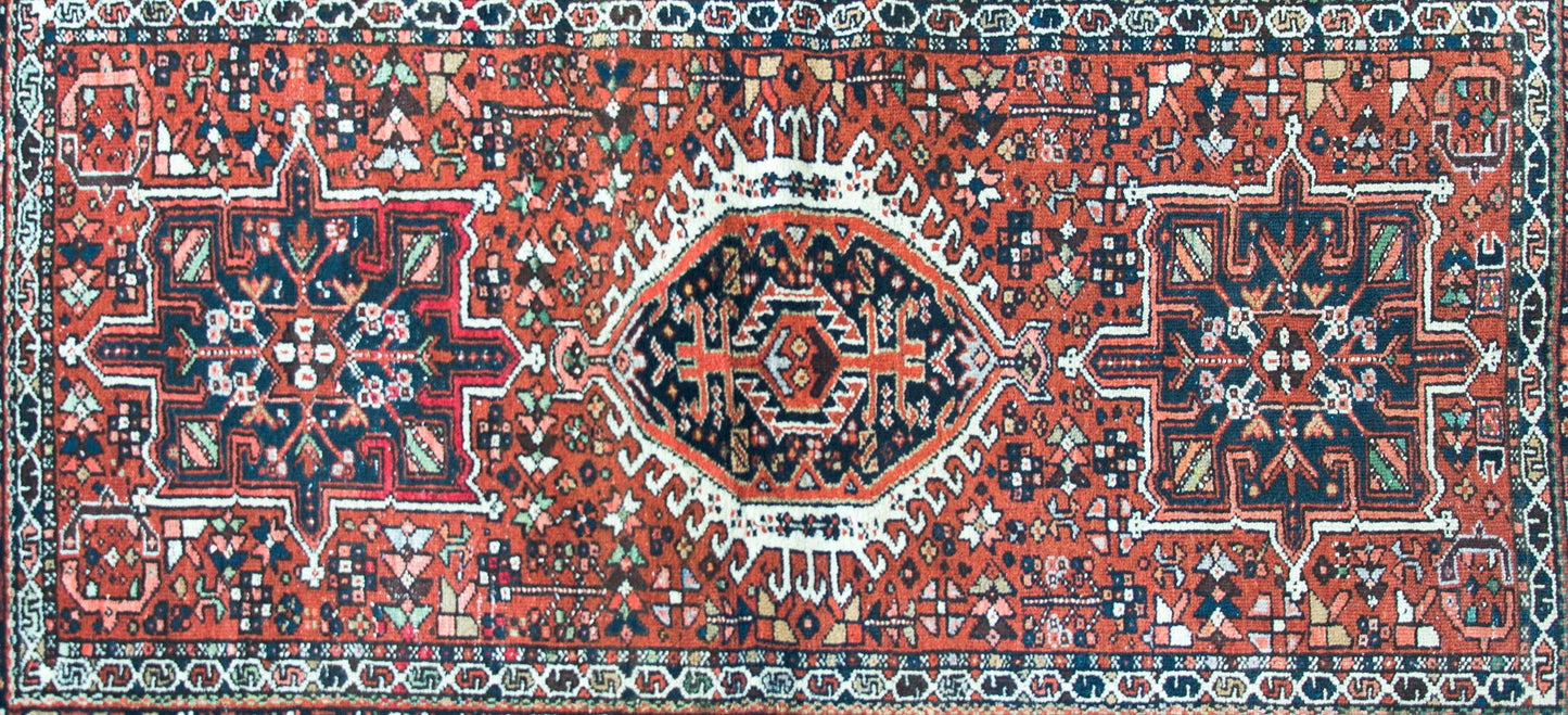 Early 20th Century Persian Karaja Rug For Sale