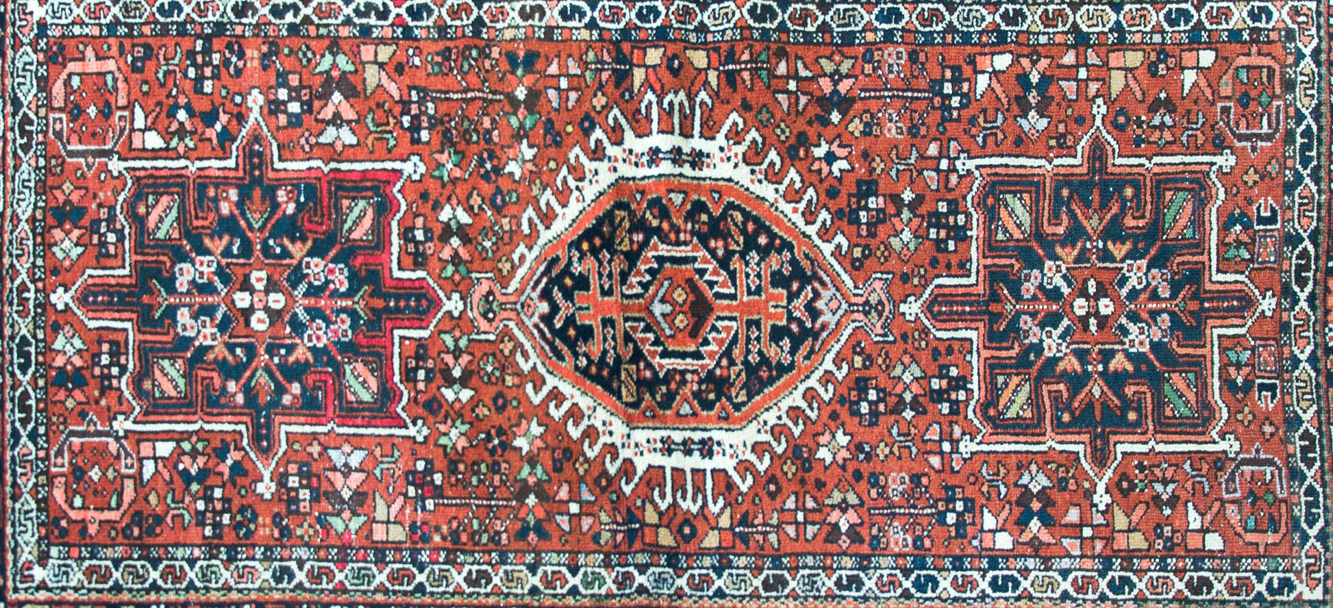 Early 20th Century Persian Karaja Rug For Sale