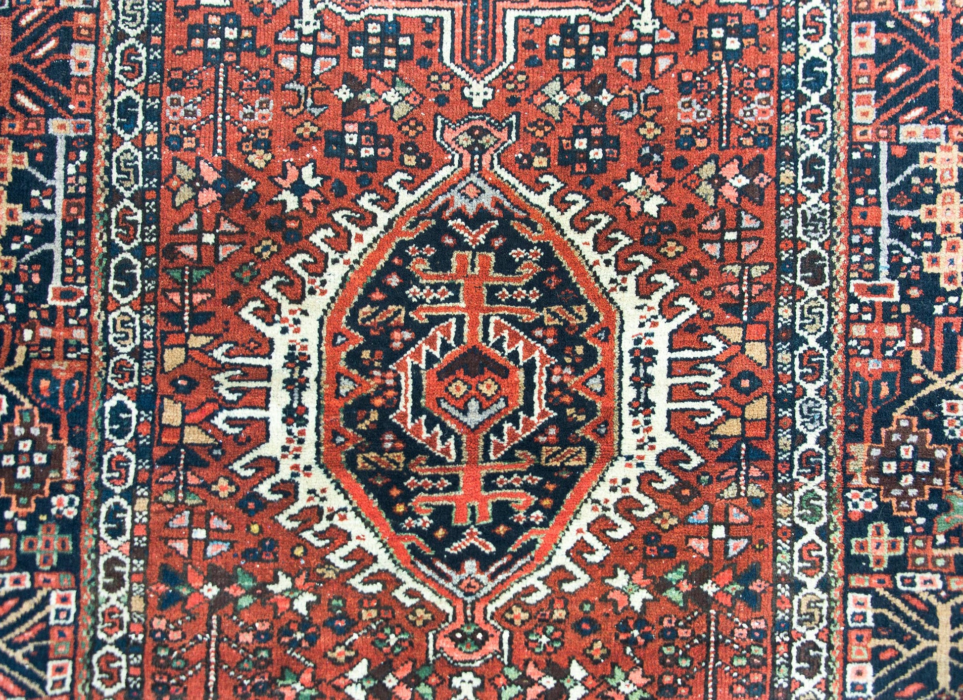 Early 20th Century Persian Karaja Rug For Sale