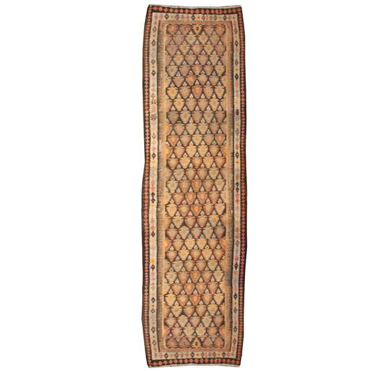 Early 20th Century Qazvin Kilim Runner For Sale