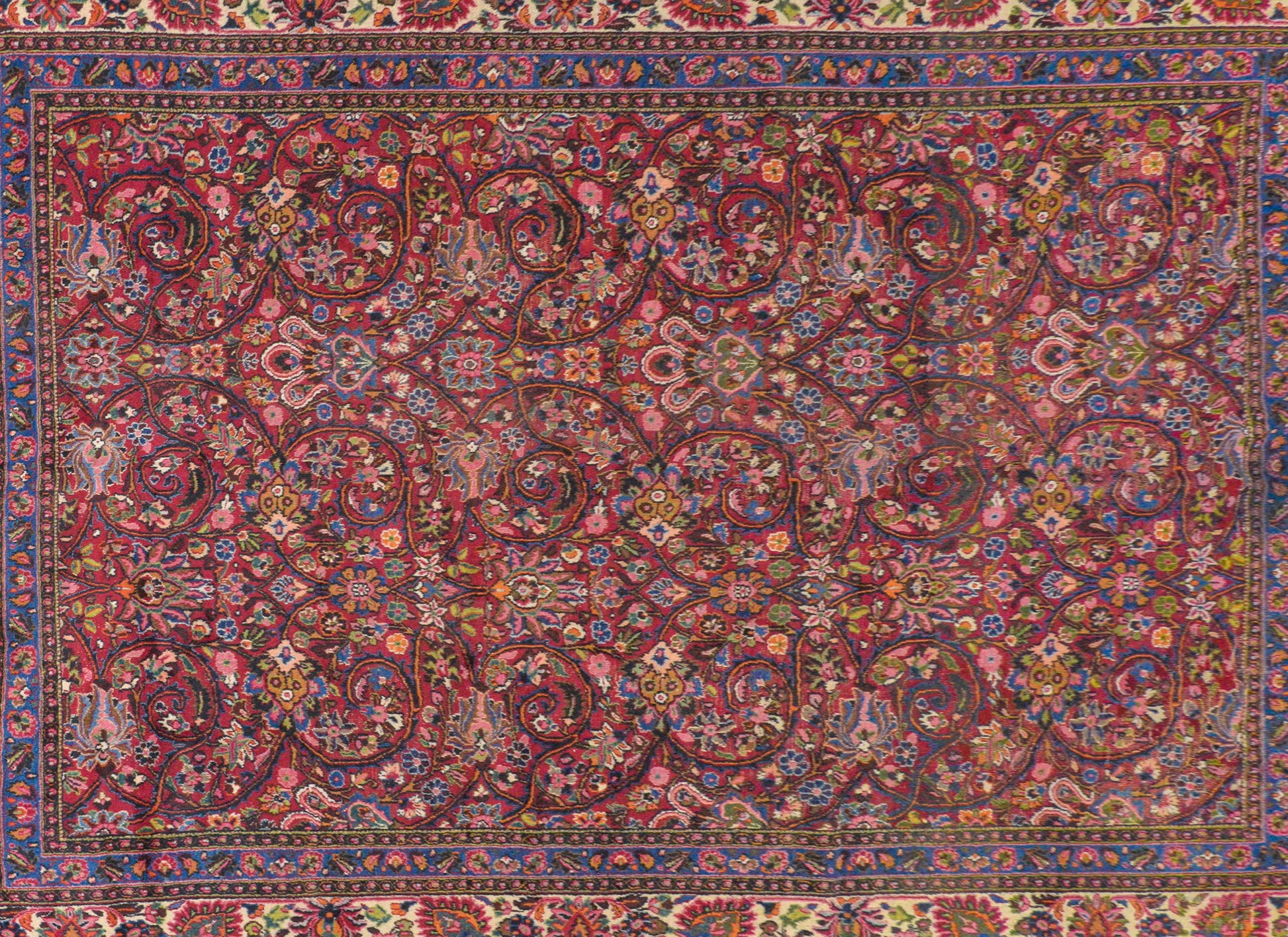 Grande Vintage Mashad Rug For Sale