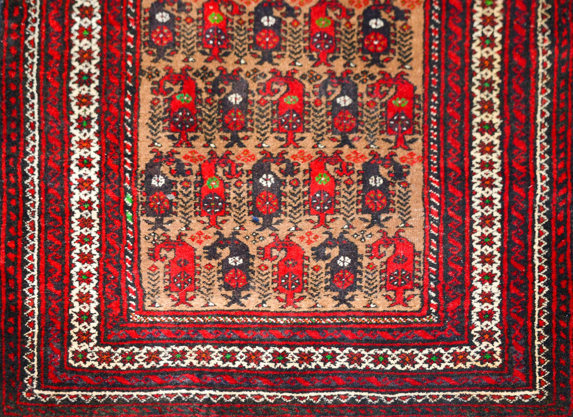 Vintage Afghani Baluch Prayer Rug For Sale